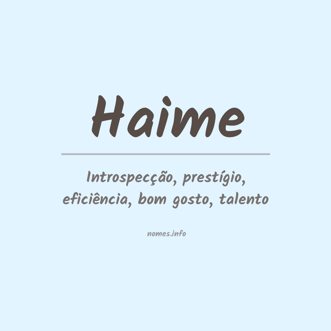 Significado do nome Haime