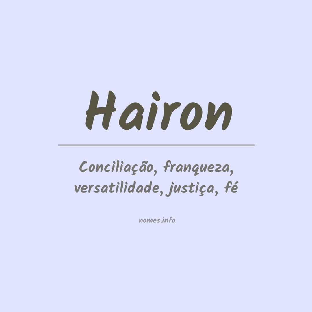 Significado do nome Hairon