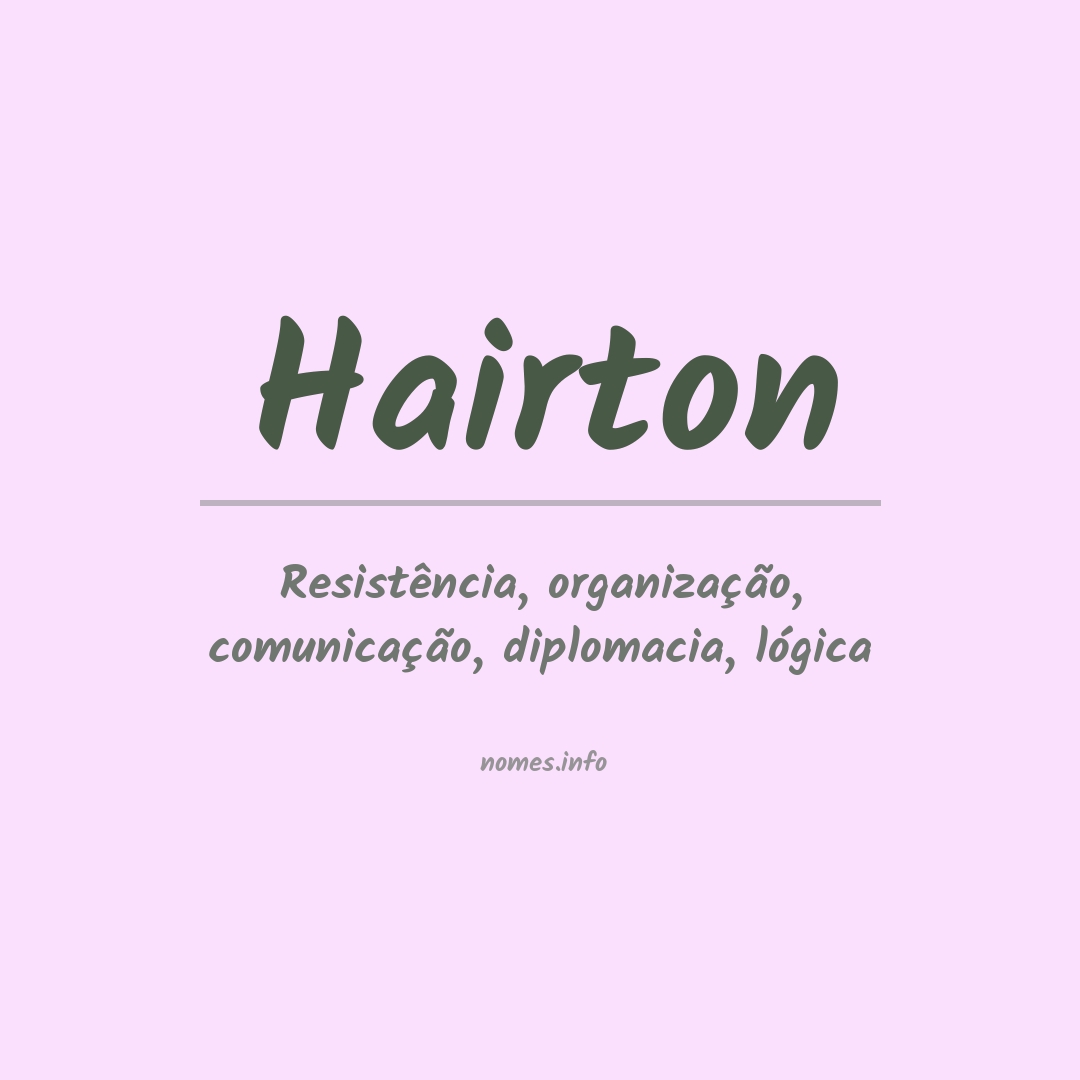 Significado do nome Hairton