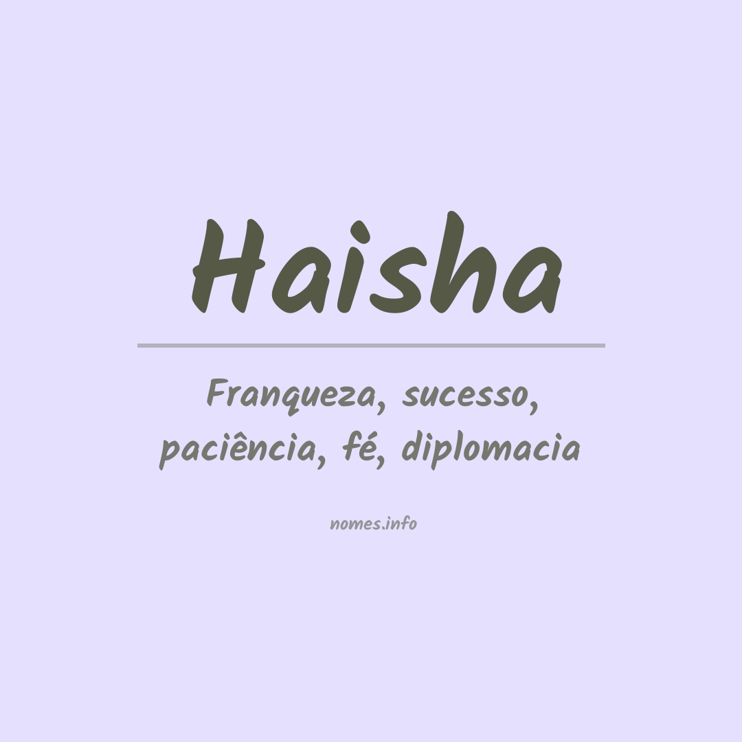 Significado do nome Haisha