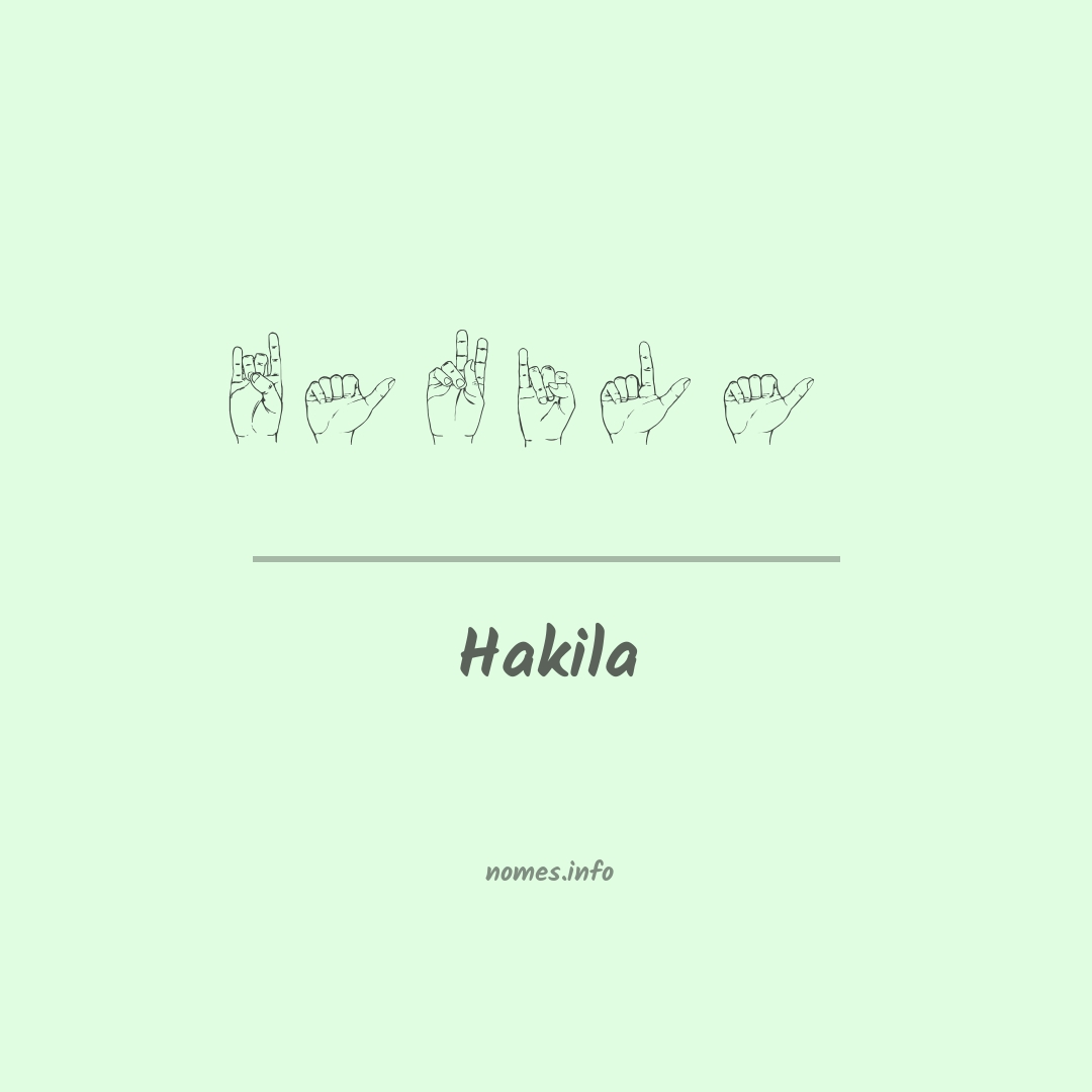 Hakila em Libras
