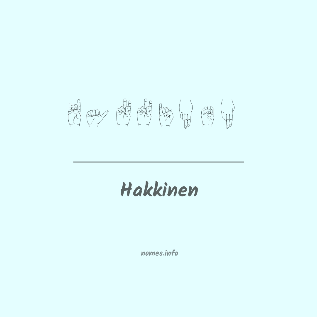 Hakkinen em Libras