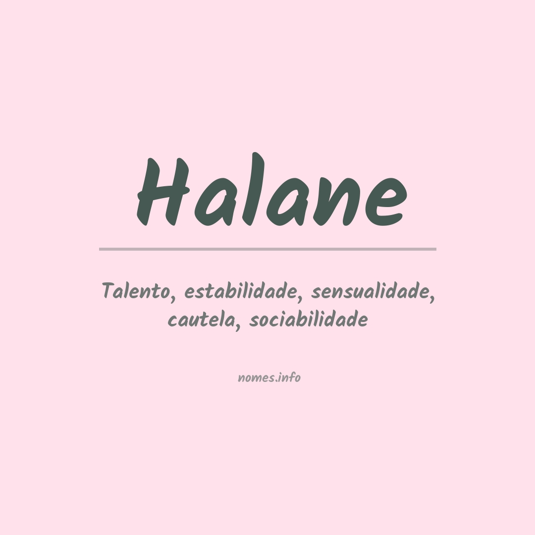 Significado do nome Halane