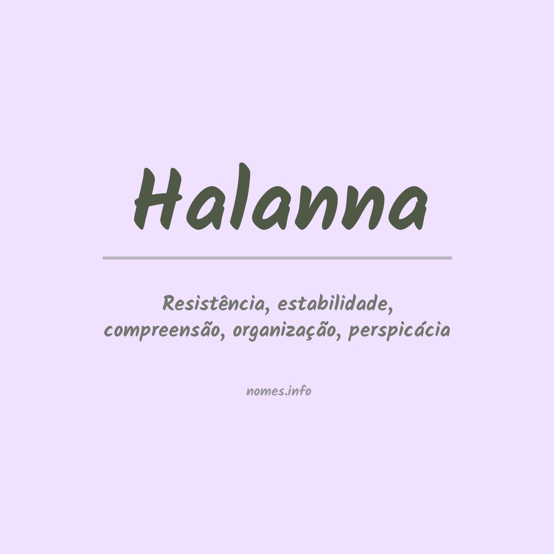 Significado do nome Halanna