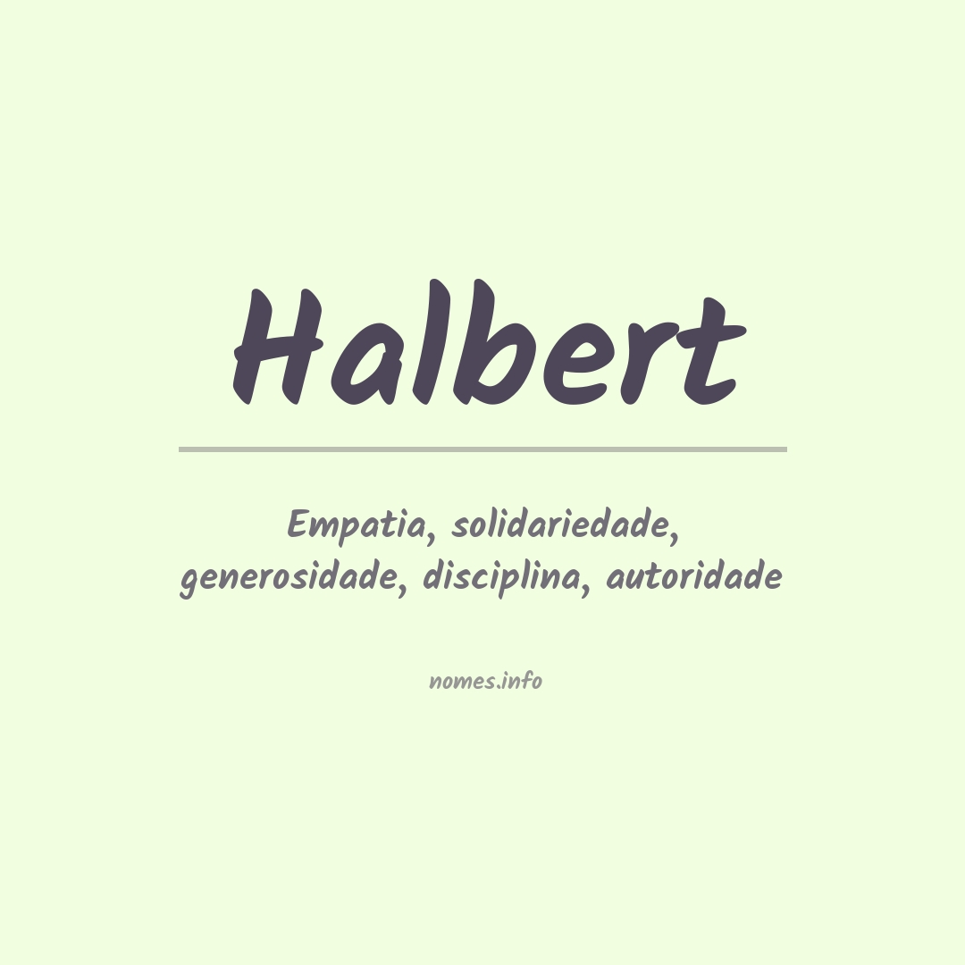 Significado do nome Halbert