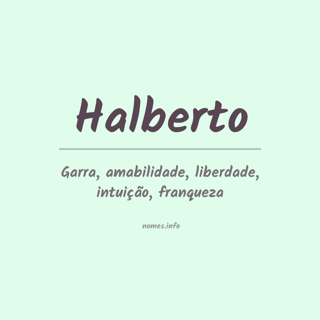 Significado do nome Halberto