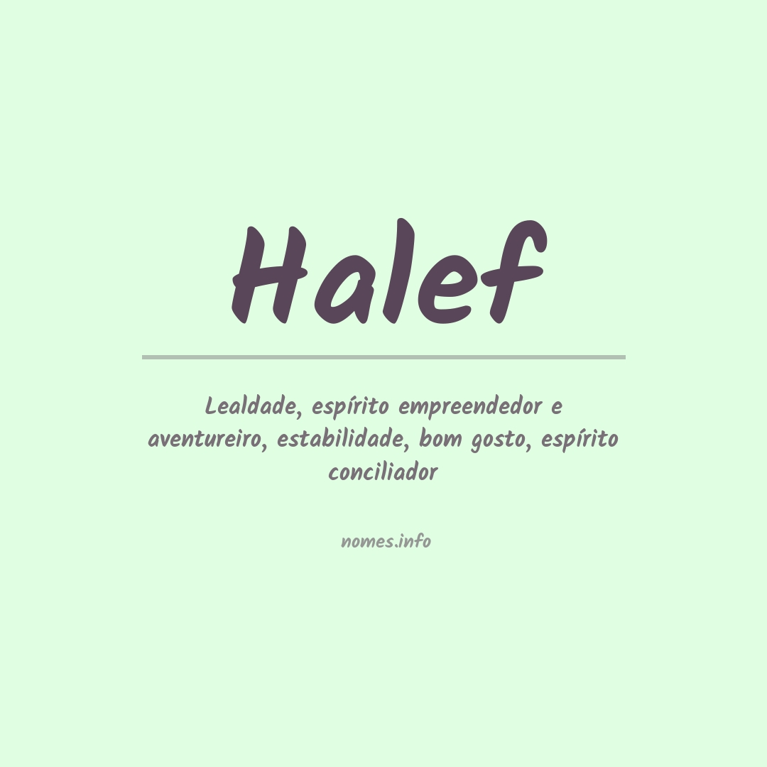 Significado do nome Halef