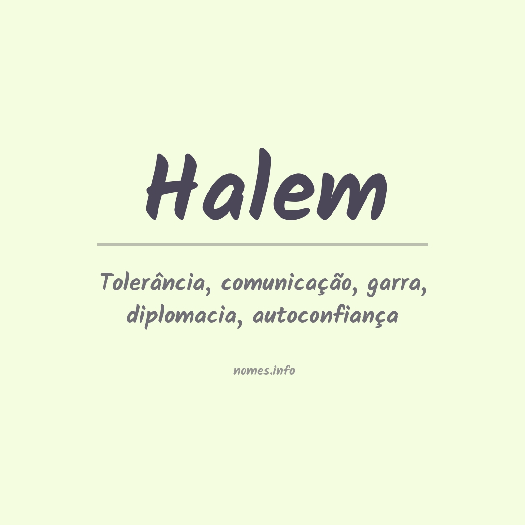 Significado do nome Halem