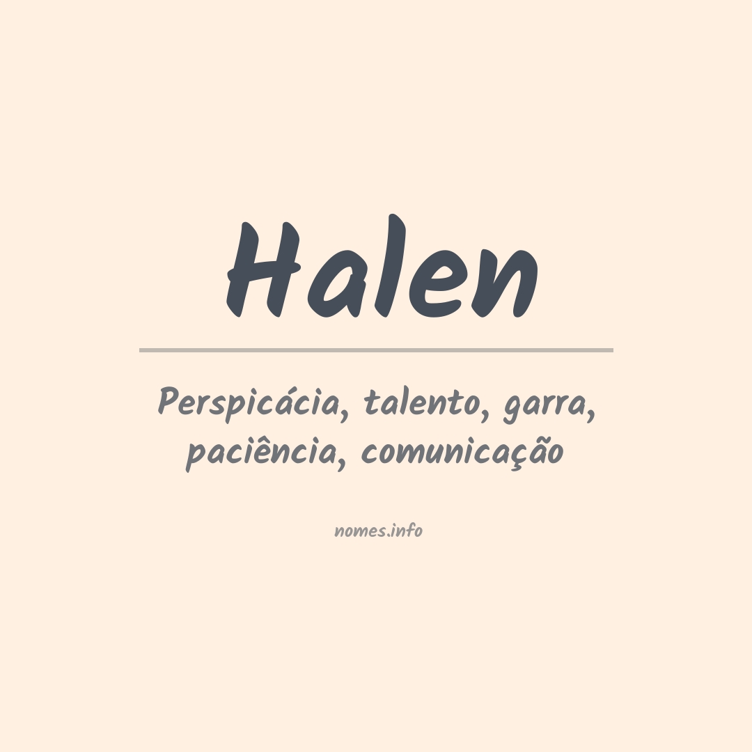 Significado do nome Halen