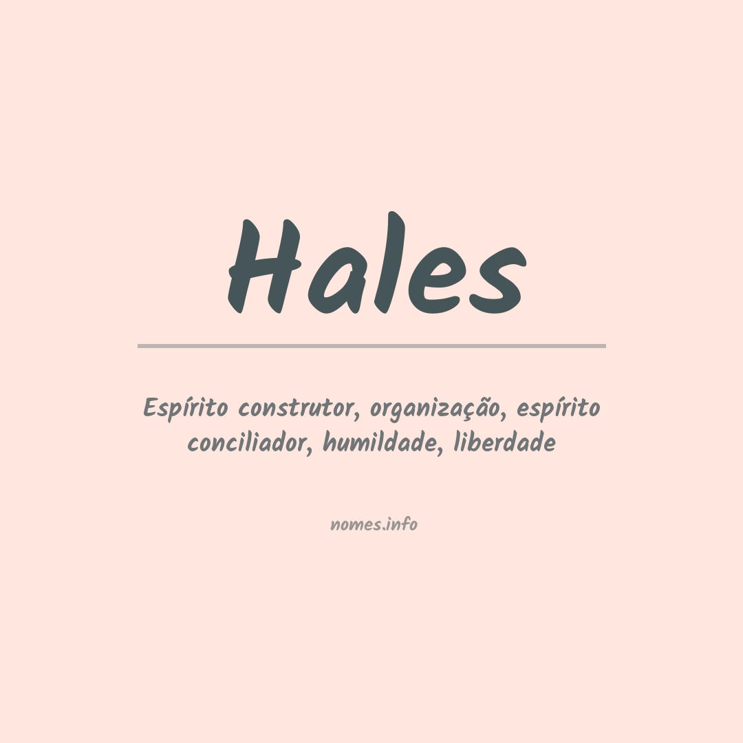 Significado do nome Hales