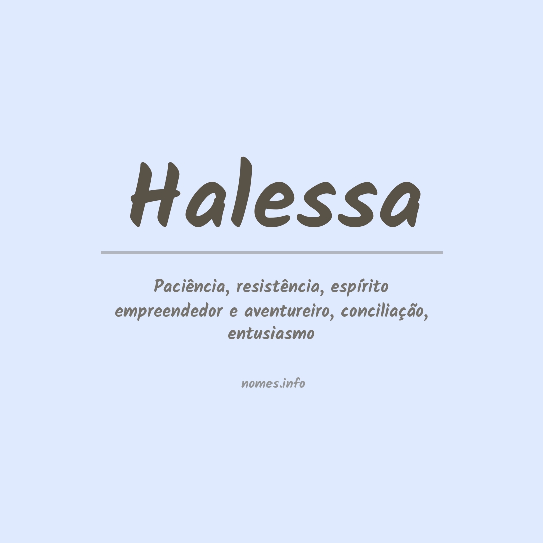 Significado do nome Halessa