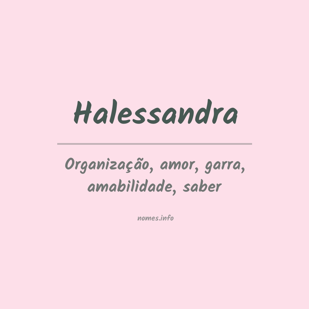 Significado do nome Halessandra