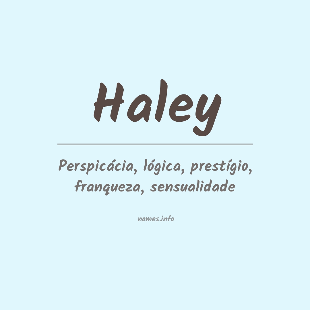 Significado do nome Haley