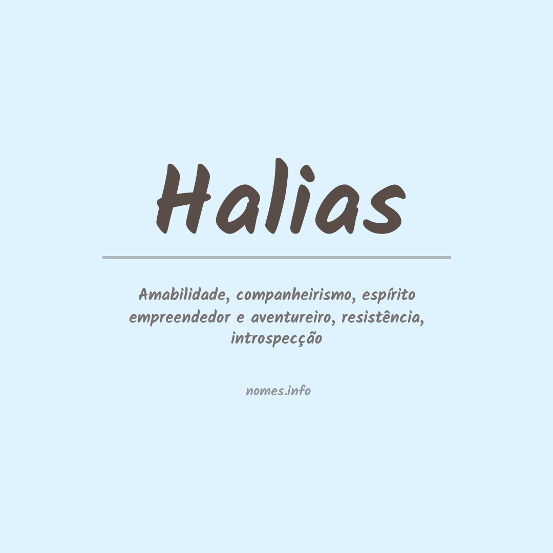 Significado do nome Halias