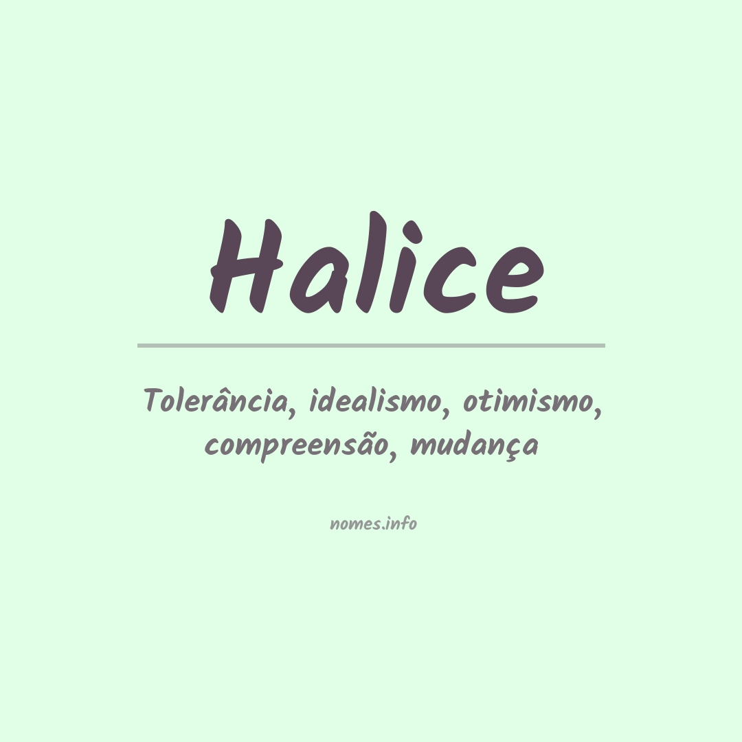 Significado do nome Halice