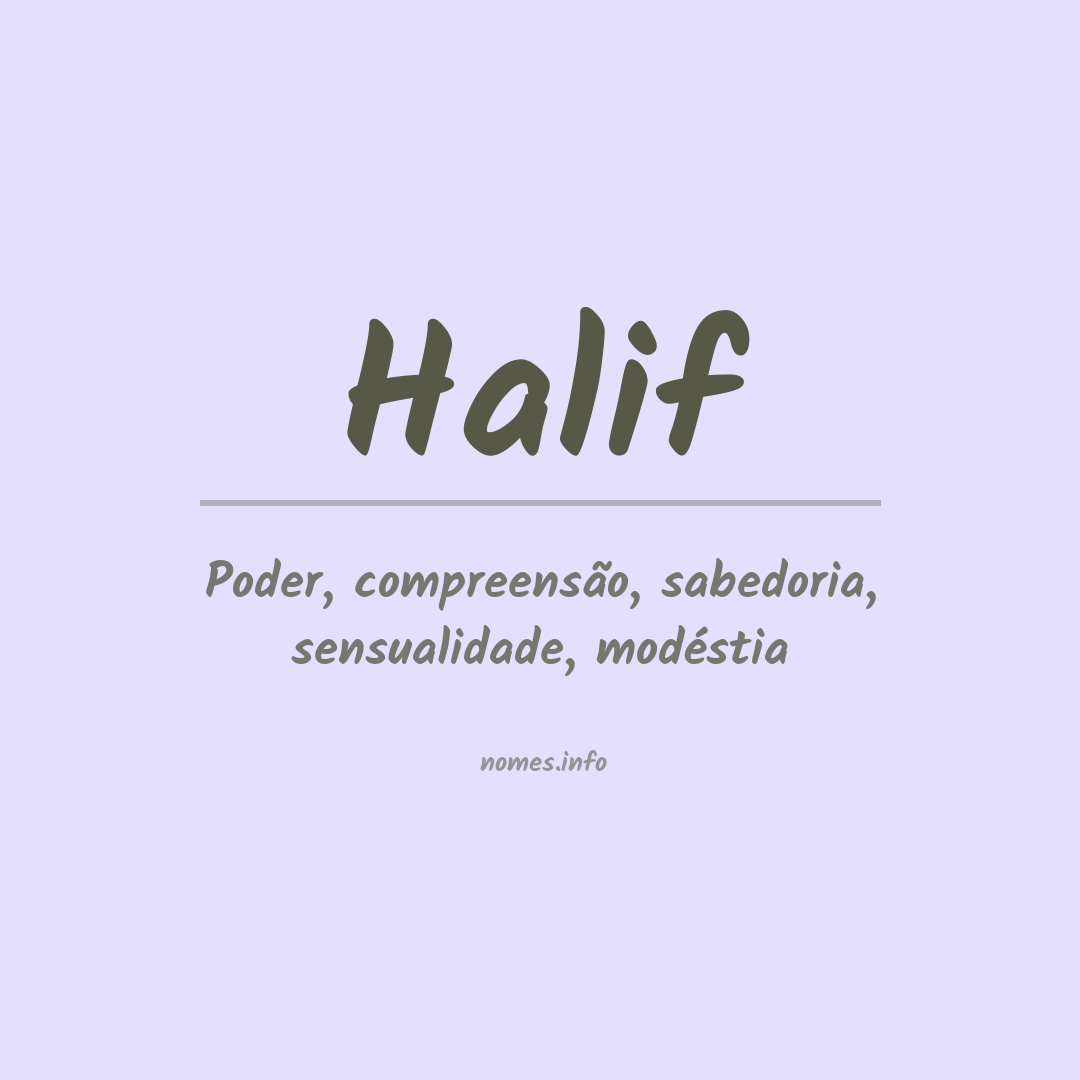 Significado do nome Halif