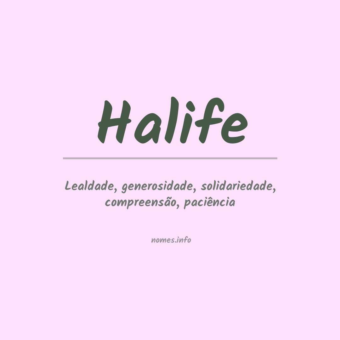 Significado do nome Halife