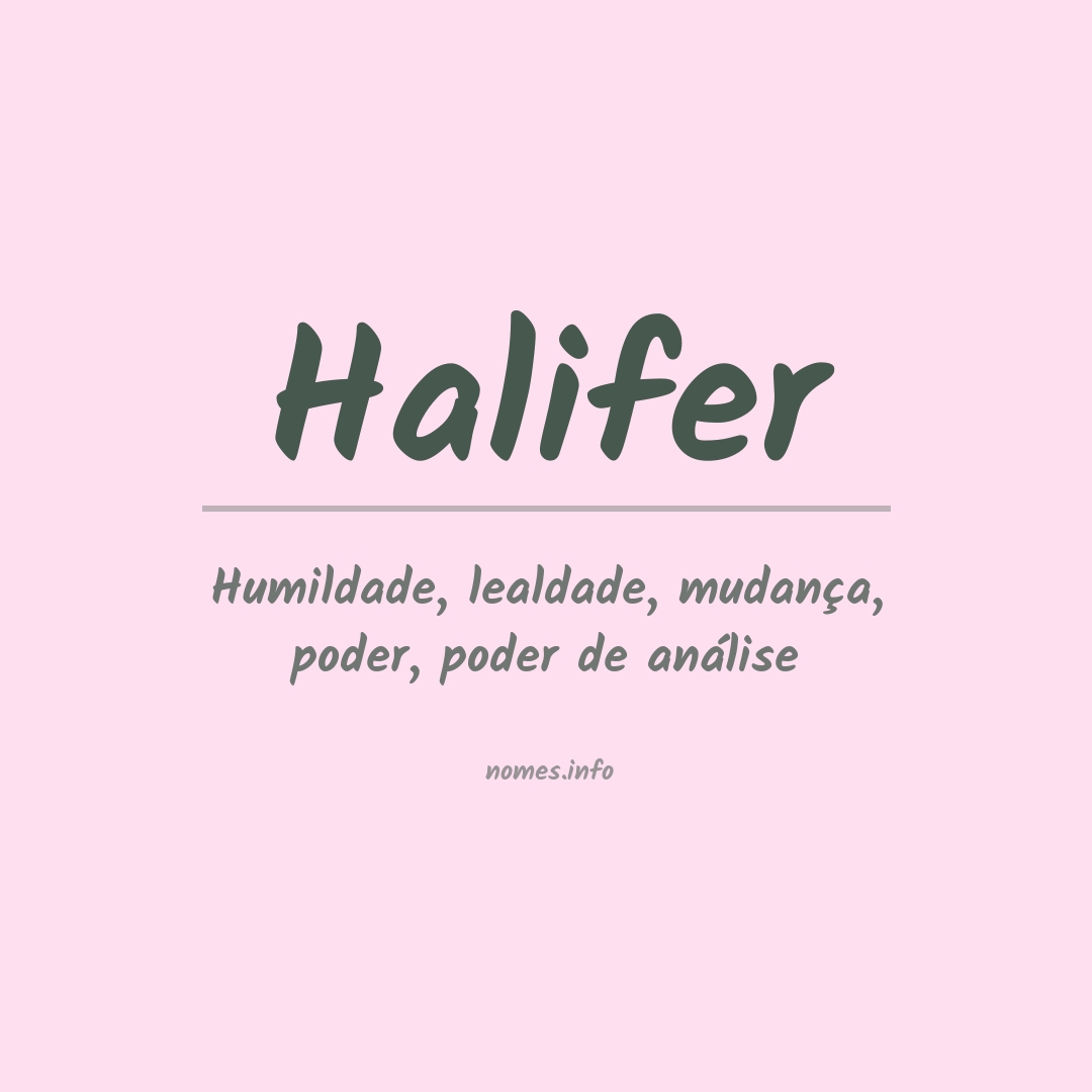 Significado do nome Halifer