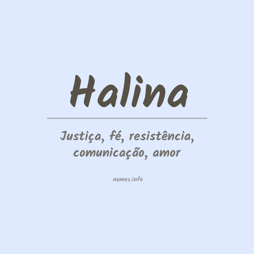 Significado do nome Halina