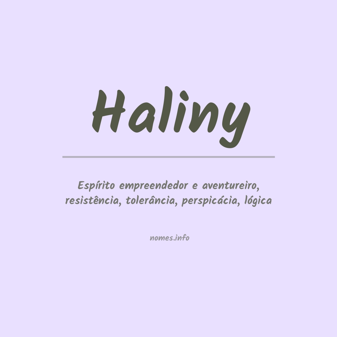 Significado do nome Haliny