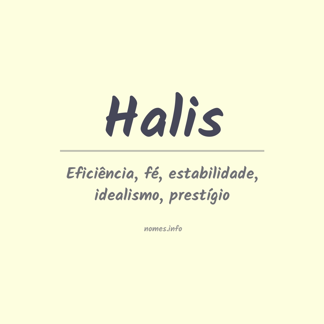 Significado do nome Halis