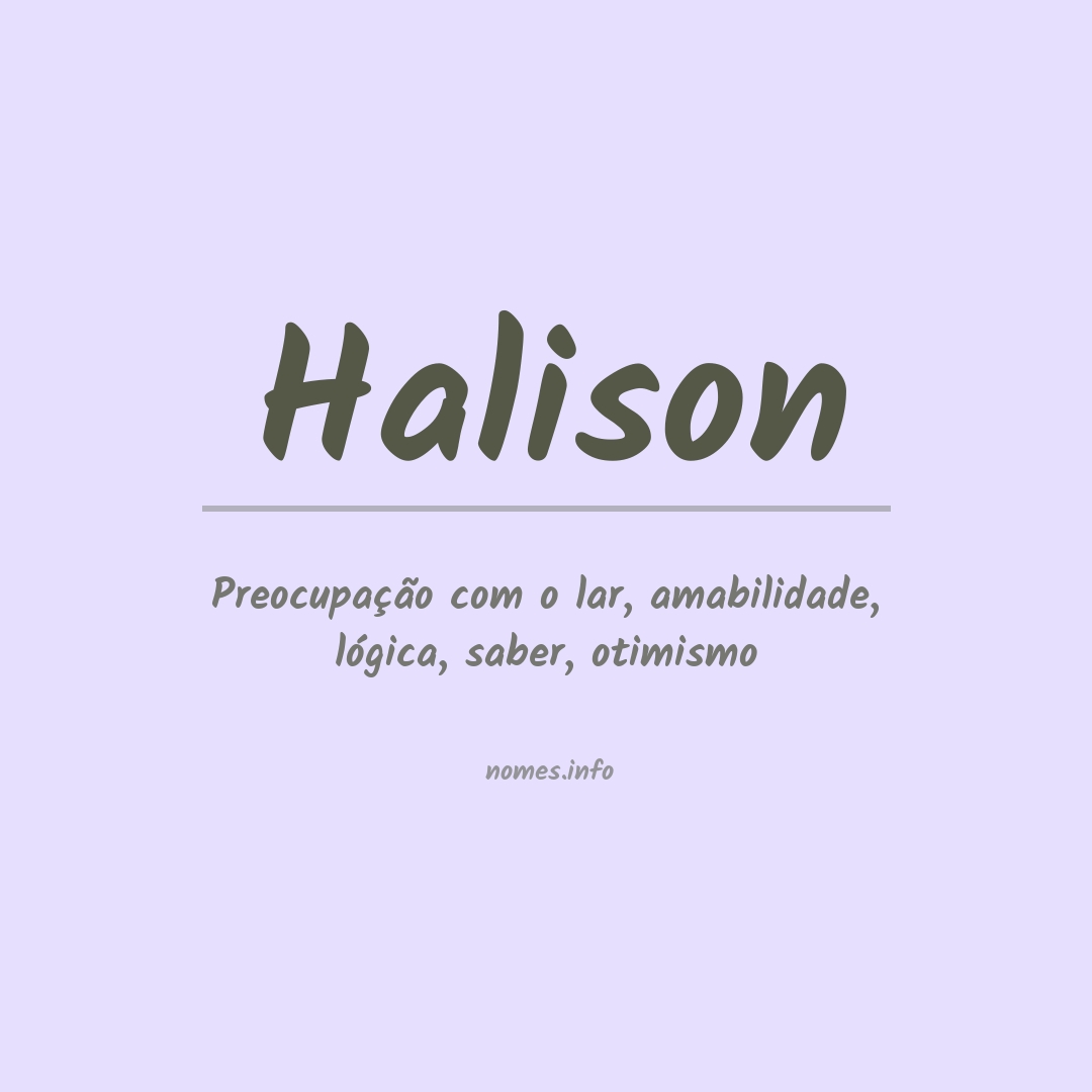 Significado do nome Halison