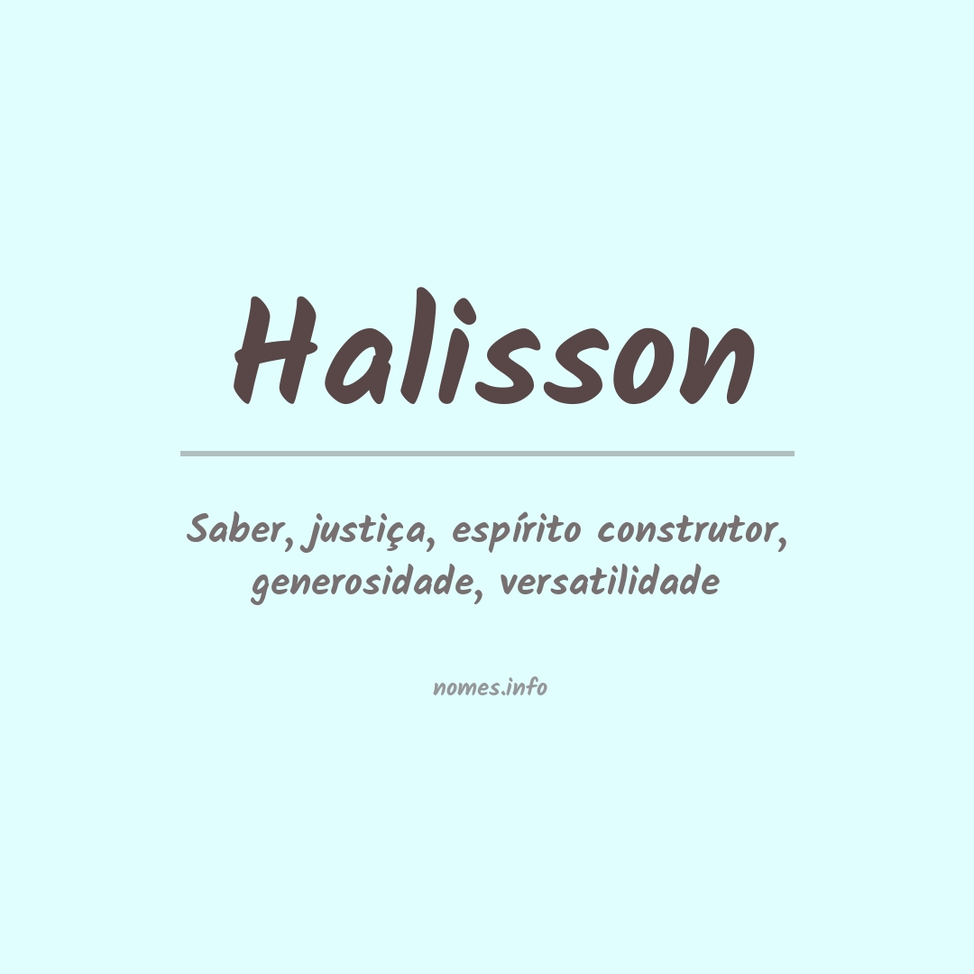 Significado do nome Halisson