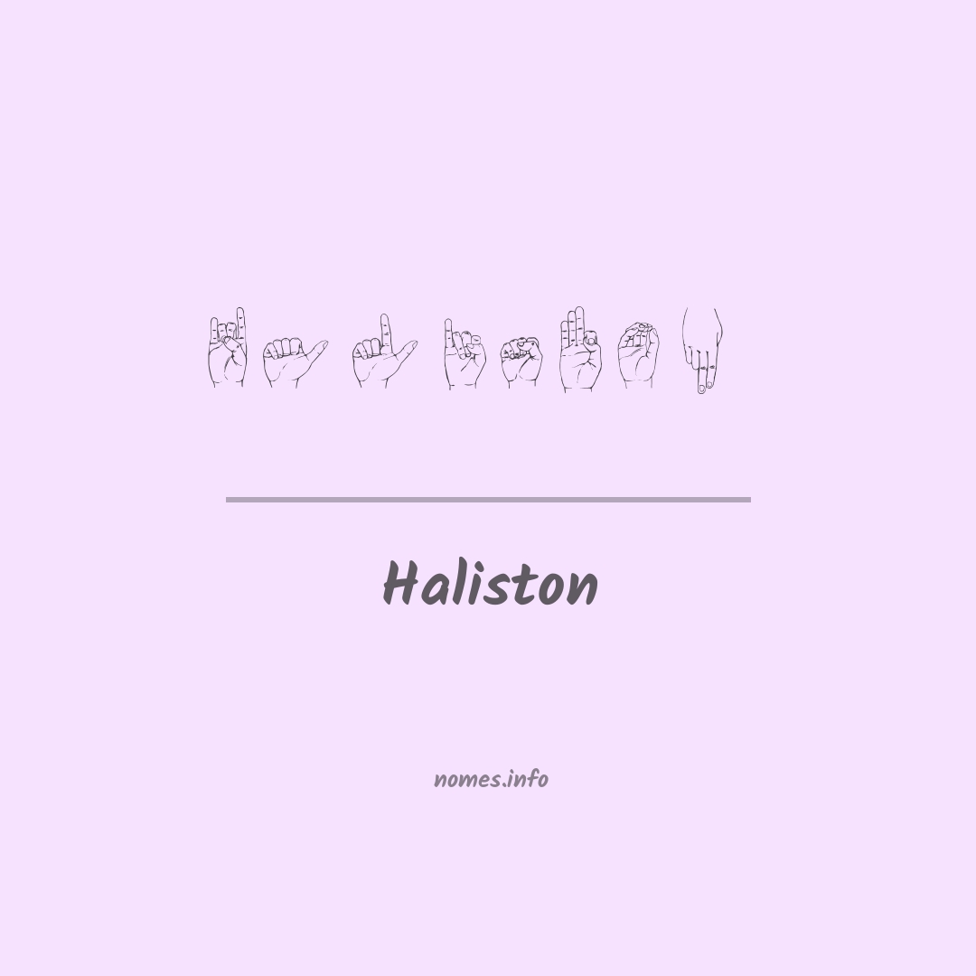Haliston em Libras