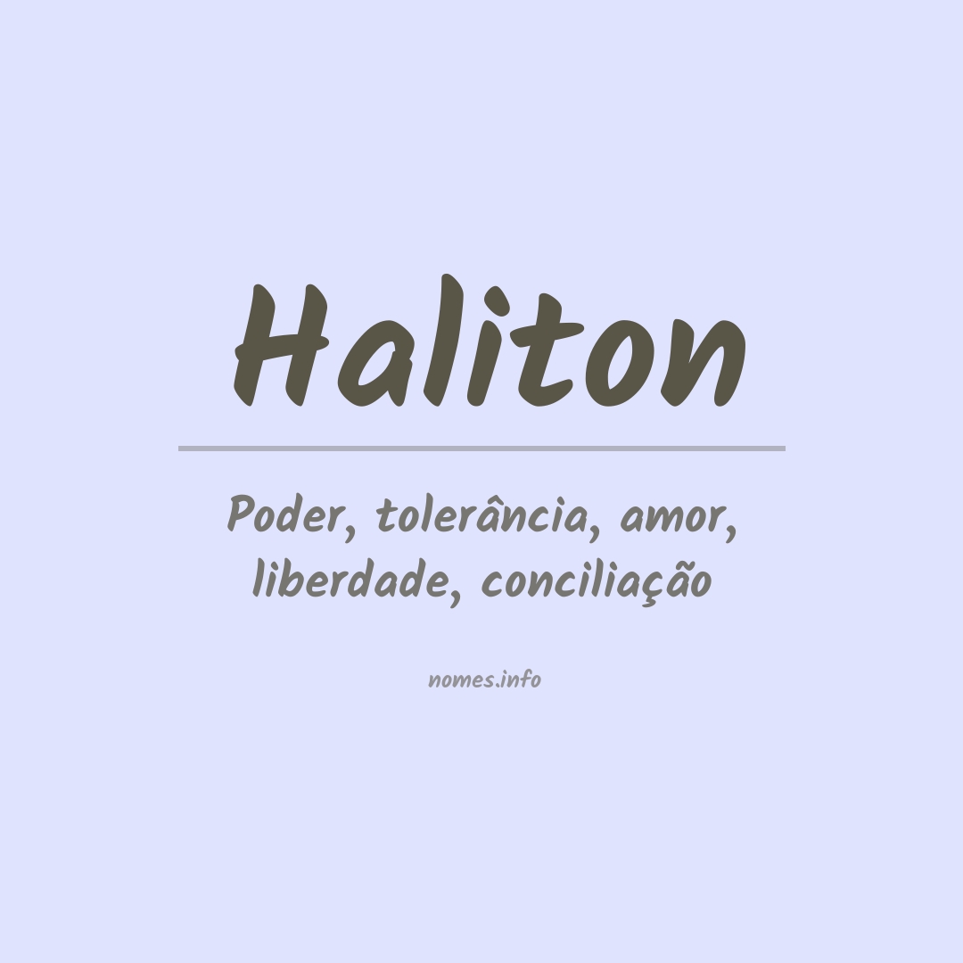 Significado do nome Haliton