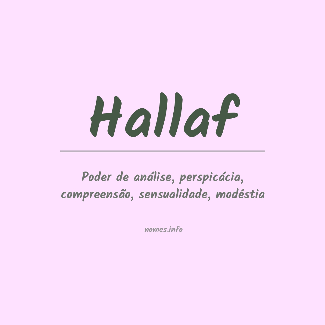 Significado do nome Hallaf