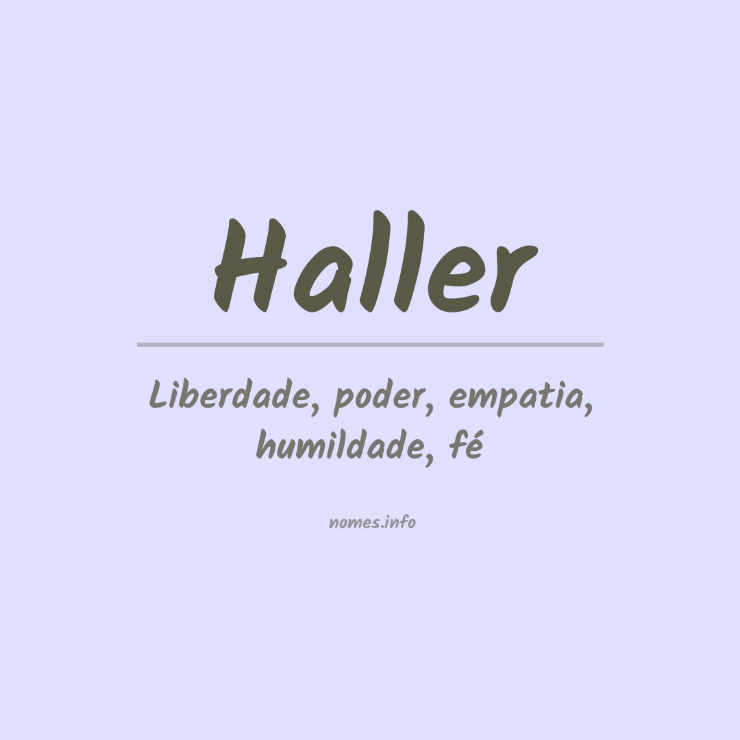 Significado do nome Haller