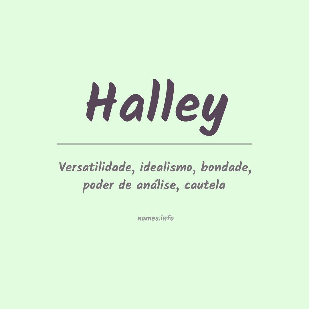 Significado do nome Halley