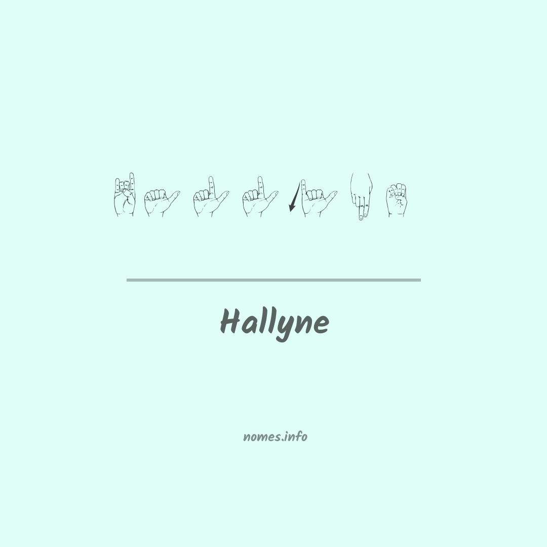 Hallyne em Libras