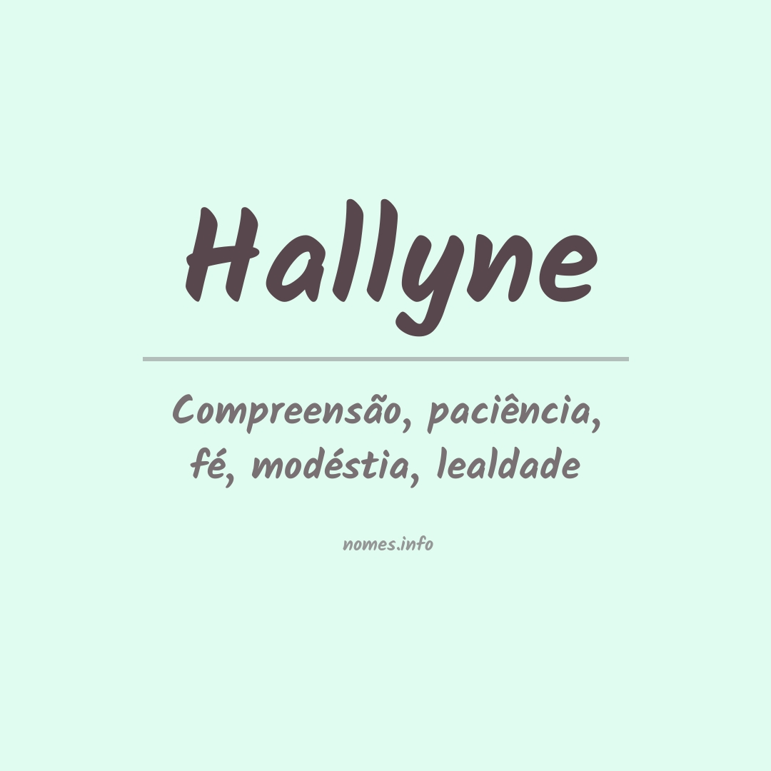 Significado do nome Hallyne
