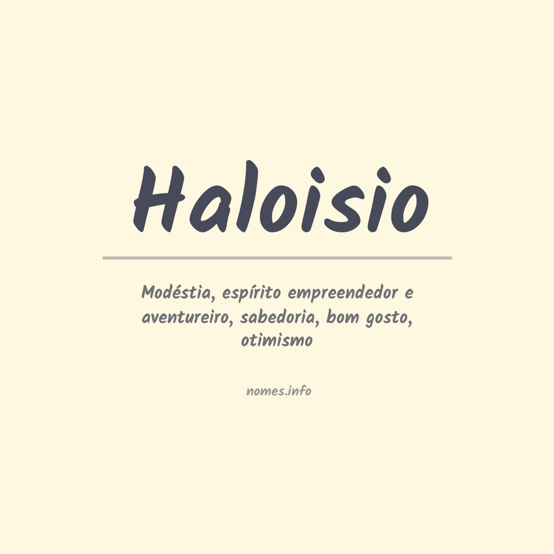 Significado do nome Haloisio