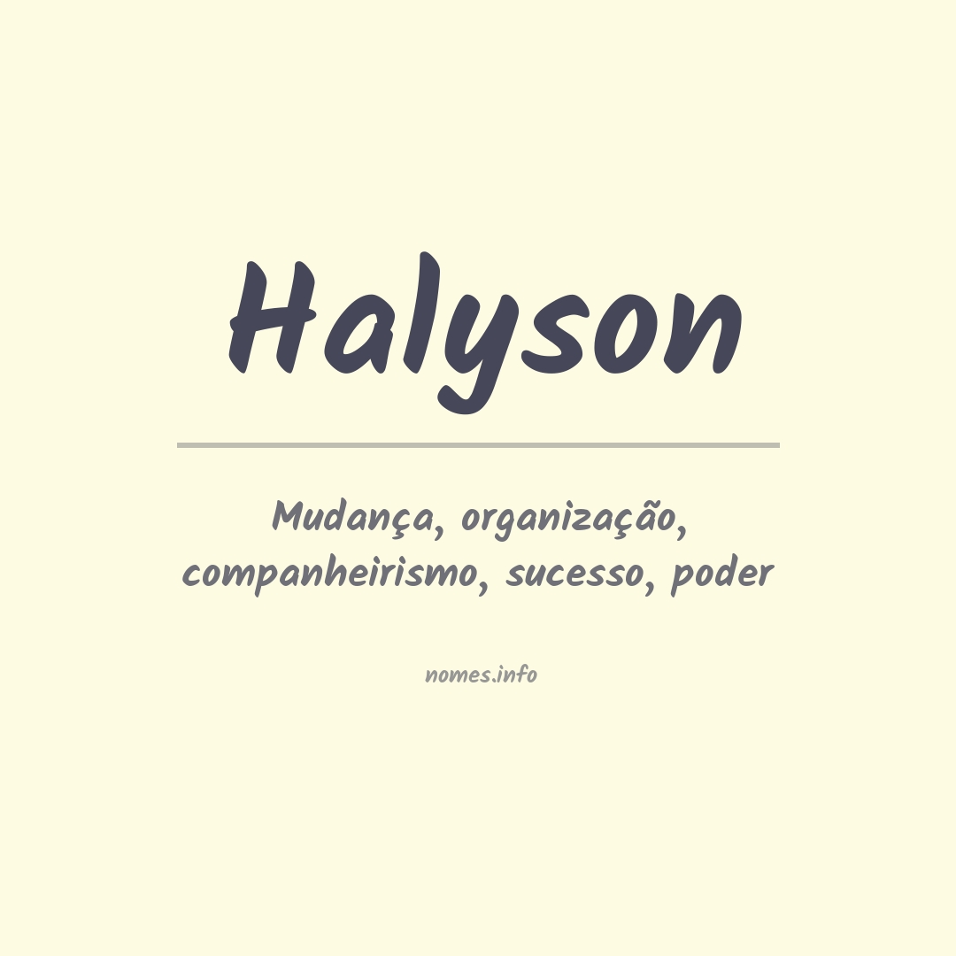 Significado do nome Halyson