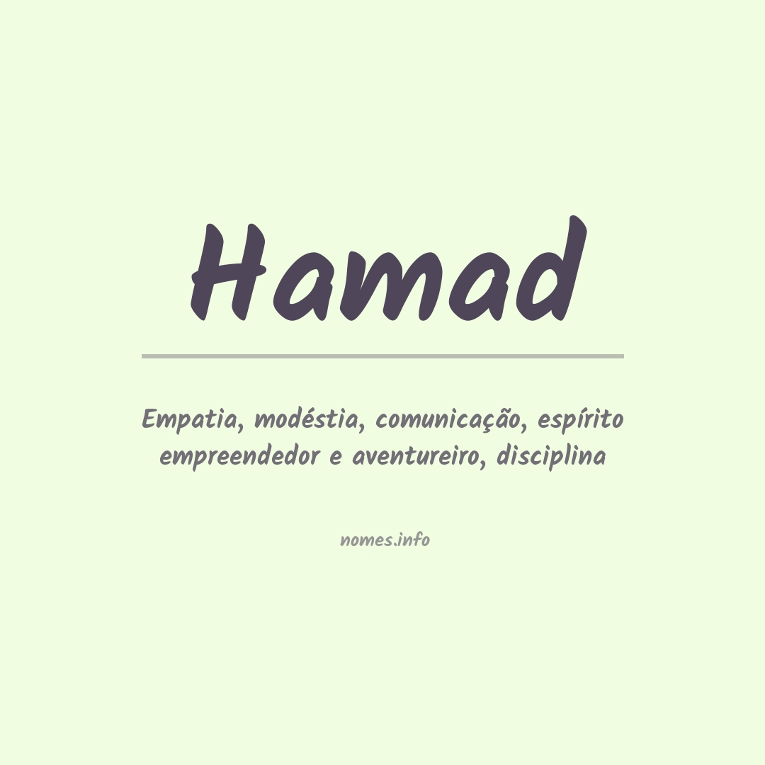 Significado do nome Hamad