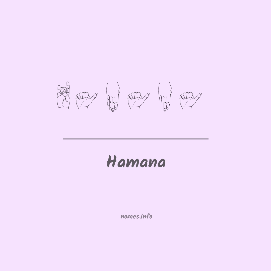 Hamana em Libras