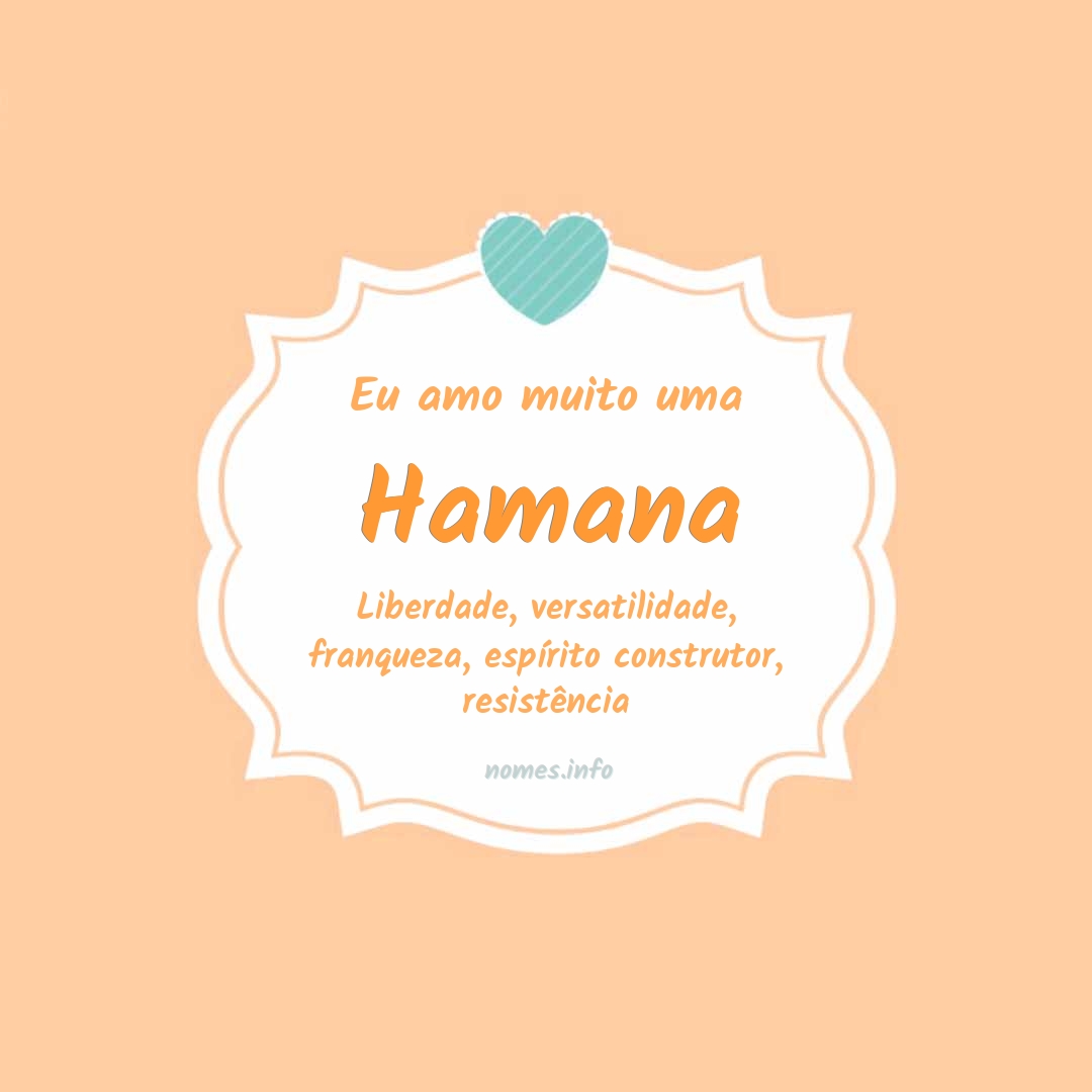 Eu amo muito Hamana