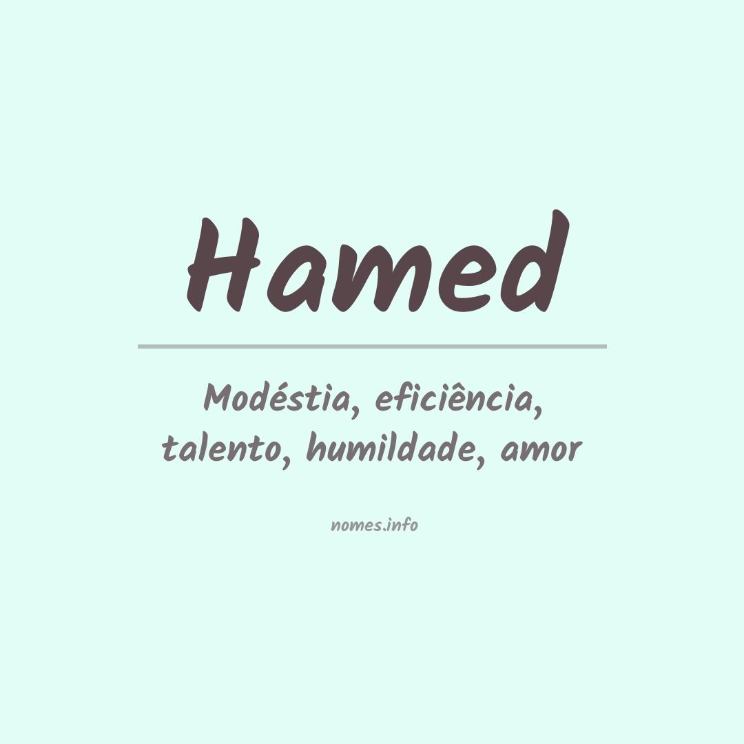 Significado do nome Hamed