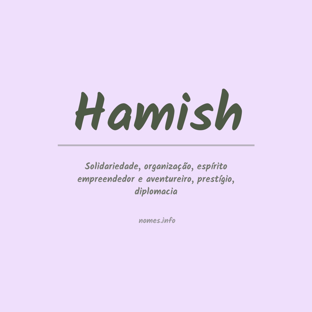 Significado do nome Hamish
