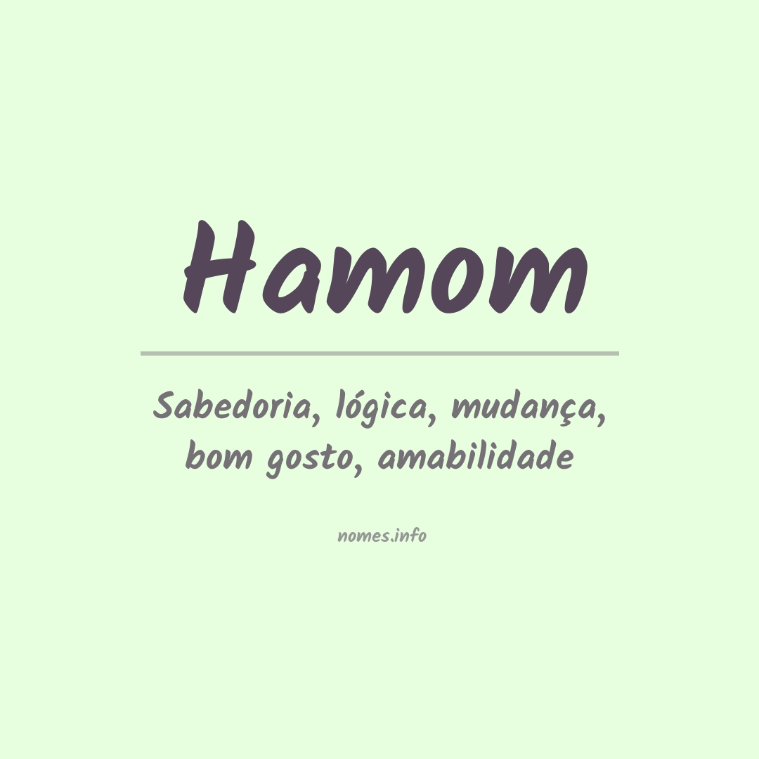 Significado do nome Hamom