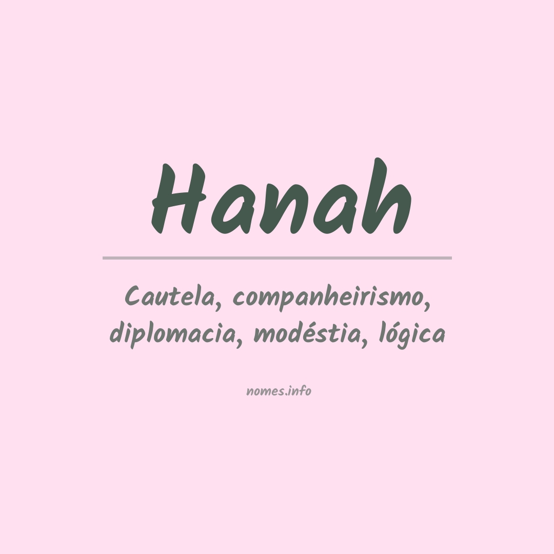 Significado do nome Hanah