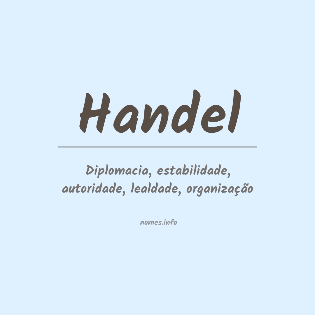 Significado do nome Handel