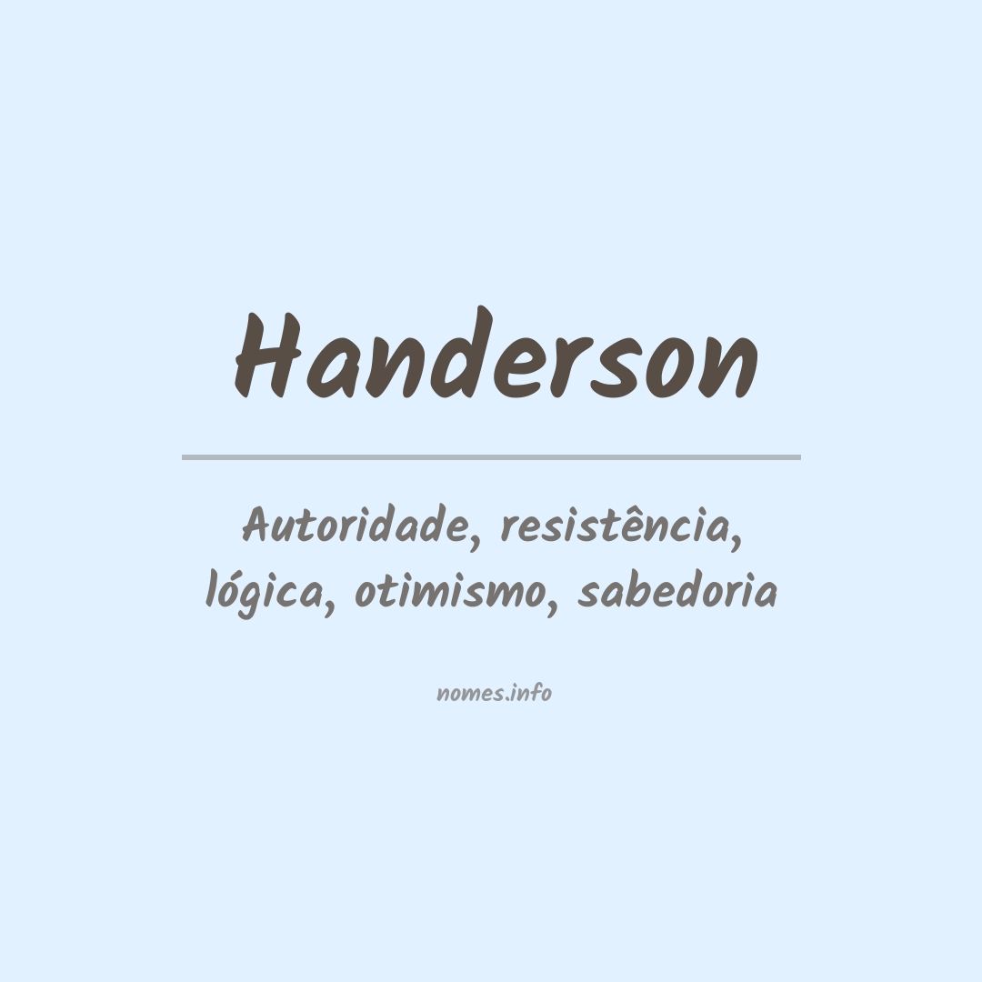 Significado do nome Handerson