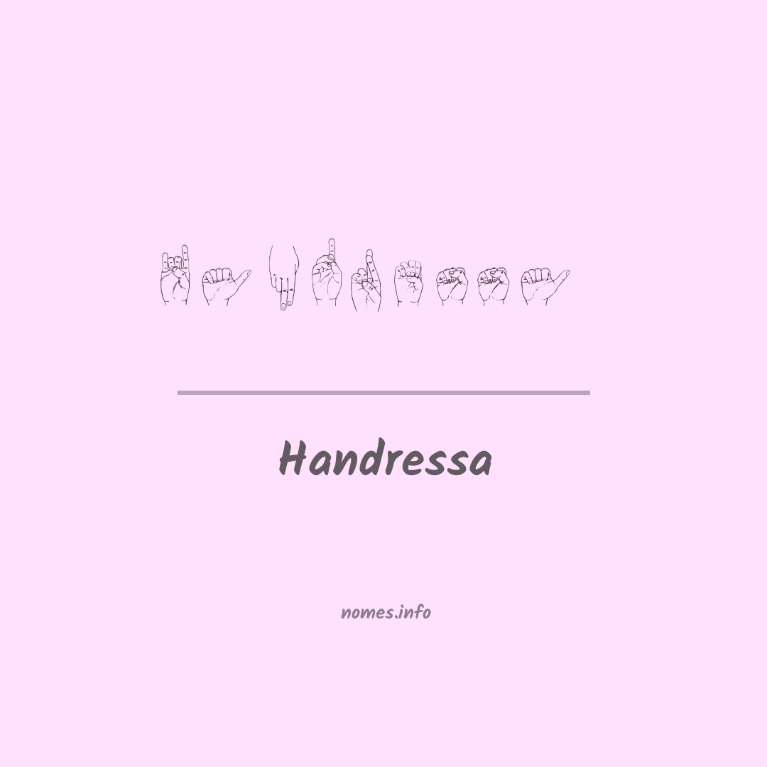 Handressa em Libras