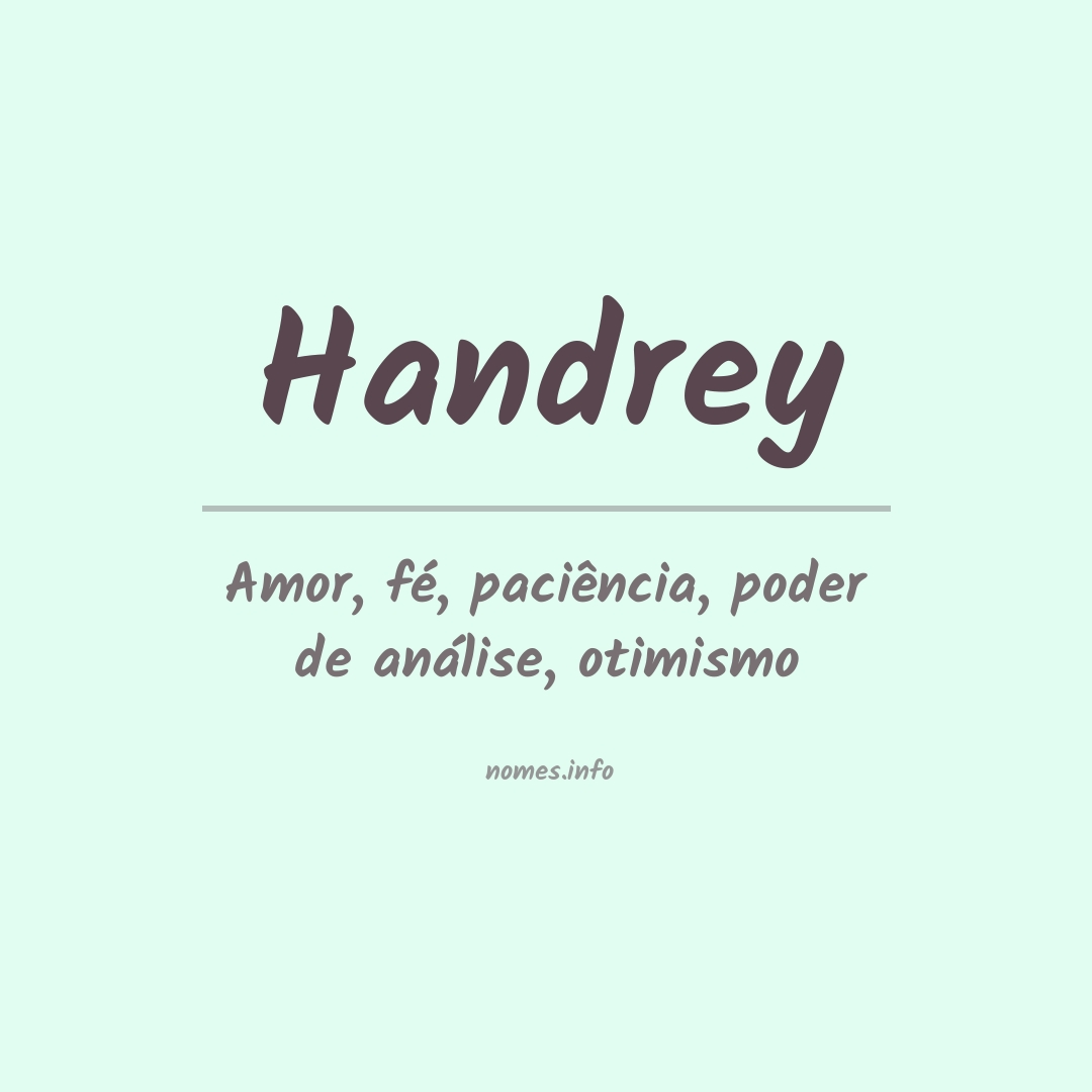 Significado do nome Handrey