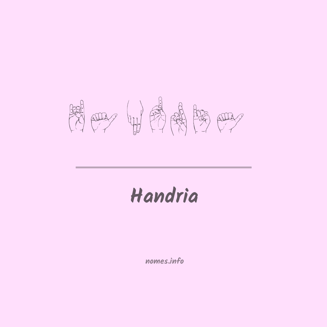 Handria em Libras