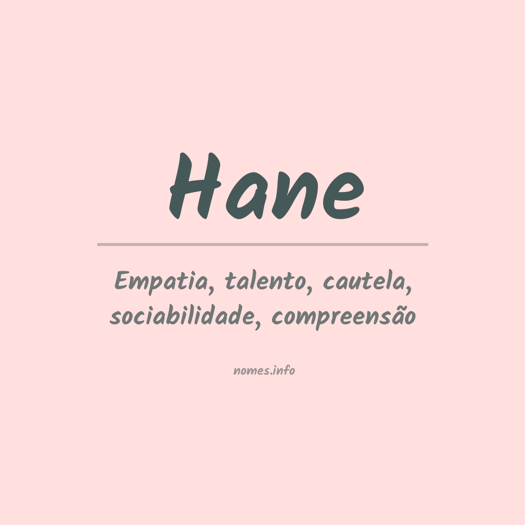 Significado do nome Hane