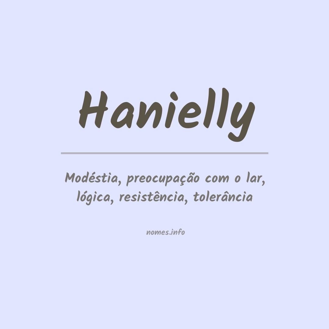 Significado do nome Hanielly